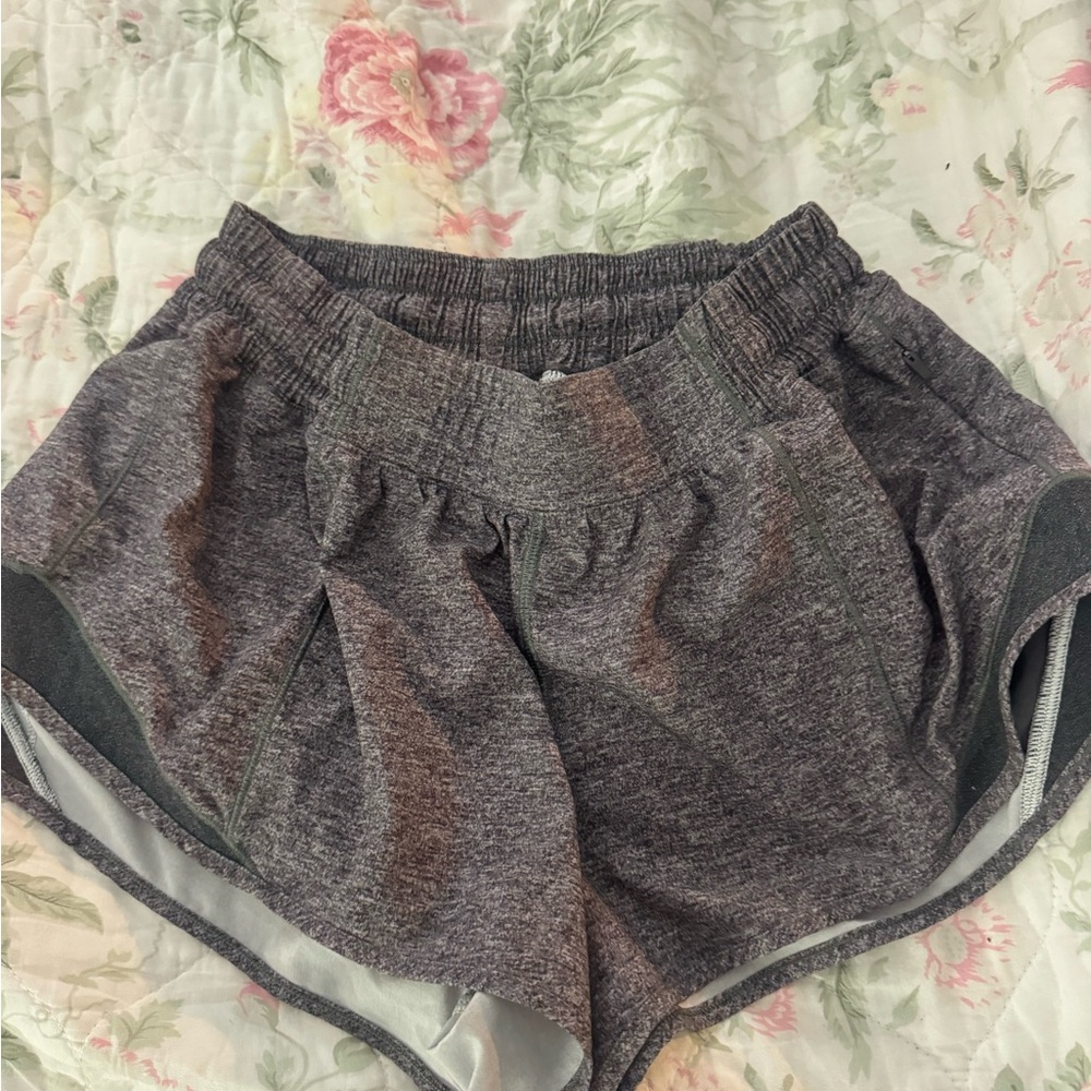 lululemon athletica Women's Heathered Charcoal Athletic Shorts